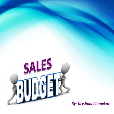 Sales Budgeting 
