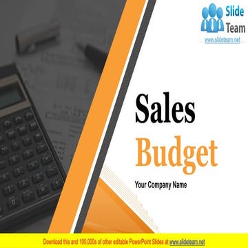 Sales Budget PowerPoint Presentation Slides