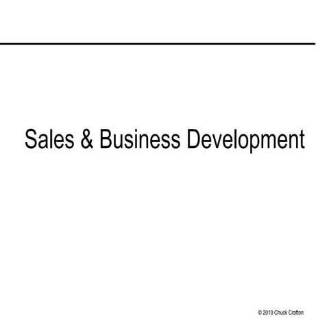 Sales & business development