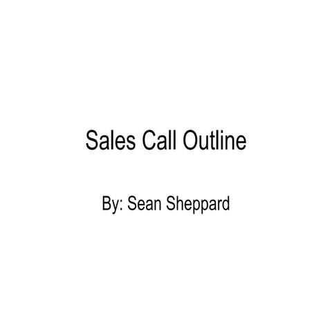 Four Stages of a Sales Call