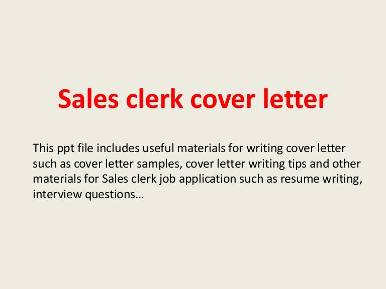 Sales Clerk Position Resume Example Good Resume Template SlideShare