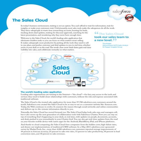 Sales Cloud datasheet