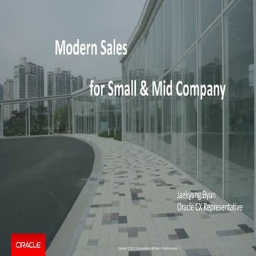 Sales cloud oracle for Korean Small and Mid company