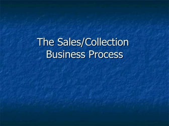 Sales collection business process