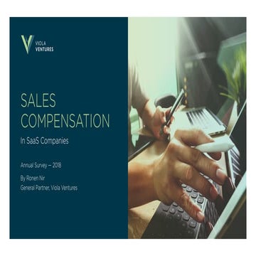 Sales Compensation in SaaS Companies Annual Survey 2018