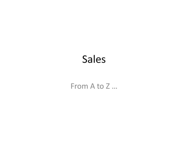 Sales course