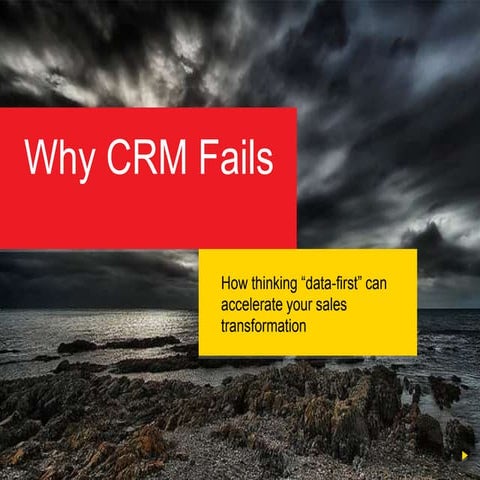 Why CRM Fails: How thinking data-first can accelerate sales transformation