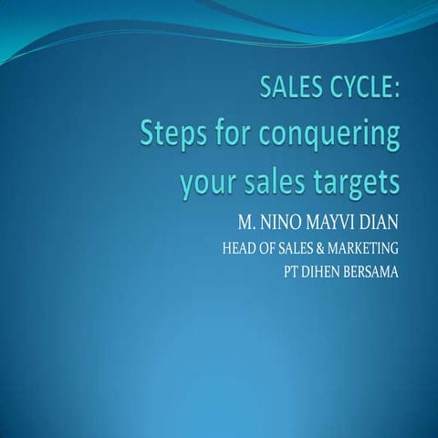 Sales cycle steps for conquering your sales targets(published)