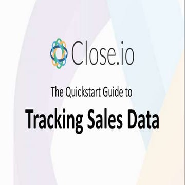 The quickstart guide to tracking sales data