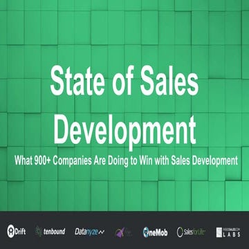 State of Sales Development 2017