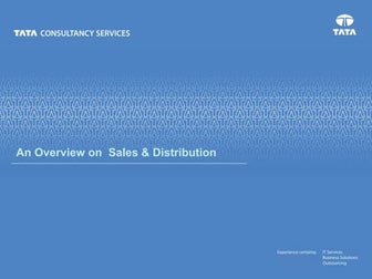 Sales & distribution training overview