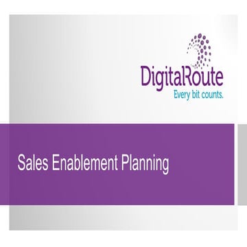 Sales enablement 1.0