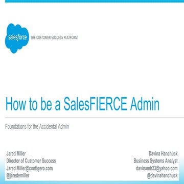 How to be a SalesFIERCE Admin - Jared Miller & Davina Hanchuck