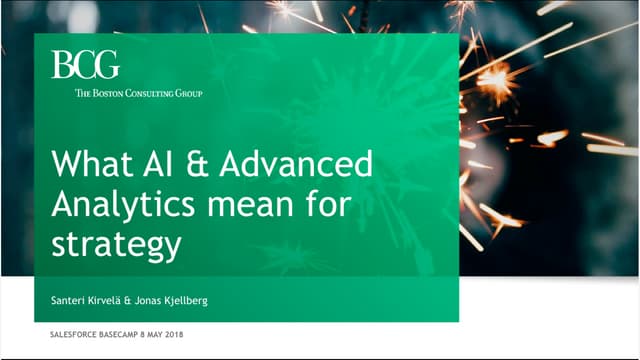Salesforce Basecamp Helsinki 8.5.2018 - Boston Consulting Group