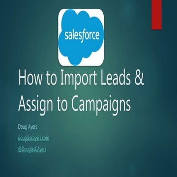 Salesforce - How to Load Leads and Add to Campaigns with Import Wizard