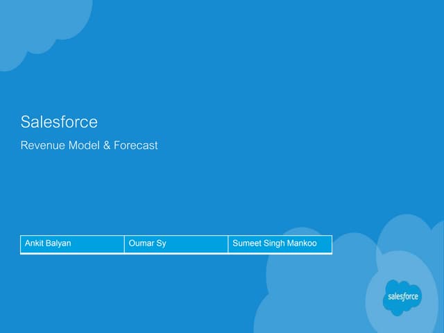 Salesforce Revenue model