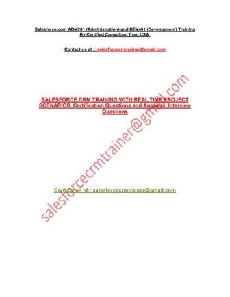 Salesforce Advanced Administrator and Advanced Developer Training