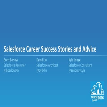 Salesforce Career Success Stories and Advice