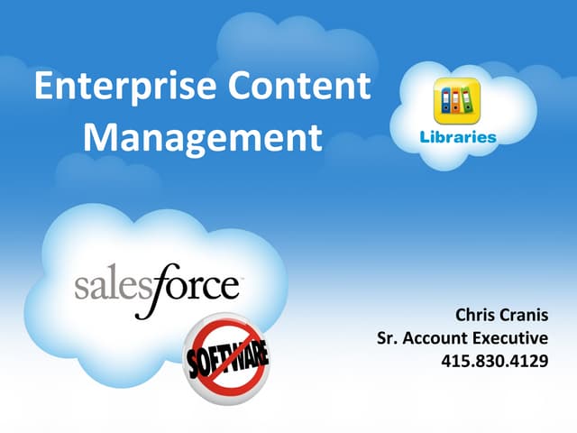 Salesforce Libraries Overview (May 2012)