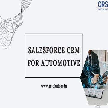 Salesforce for Automotive Industry | QR Solutions