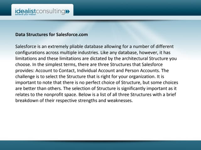 Salesforce Data Structures
