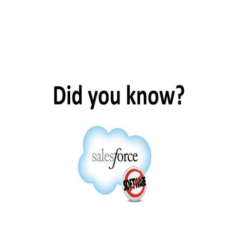 [salesforce.com] Did You Know (General)?