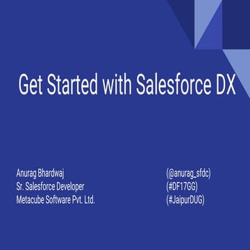 Get started with Salesforce DX