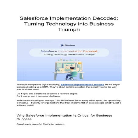 Salesforce Implementation Decoded_ Turning Technology into Business ...