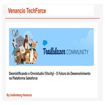 Comunidade Salesforce São Paulo - Desmistificando o Omnistudio (Vlocity)