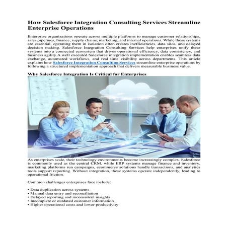 Salesforce Integration Services Presentation | PPTX