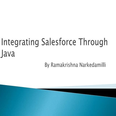 Salesforce Integration Using javacode