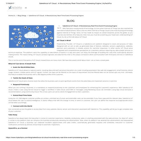 salesforce iot cloud