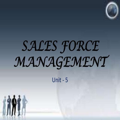 Sales force management