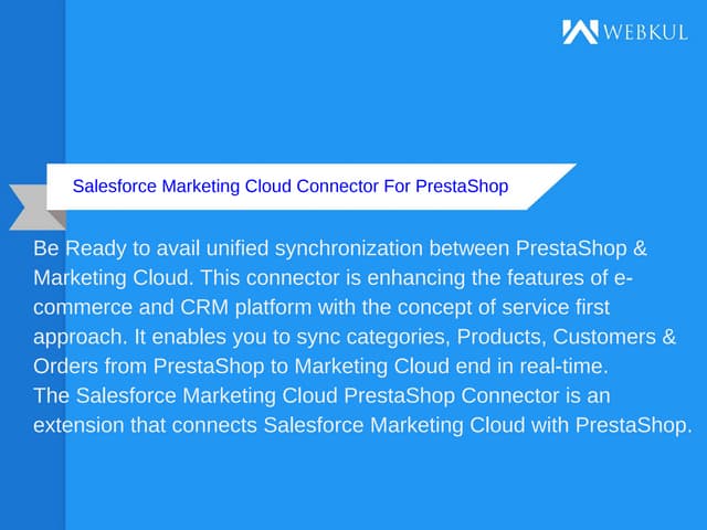 Salesforce Marketing Cloud Connector for PrestaShop