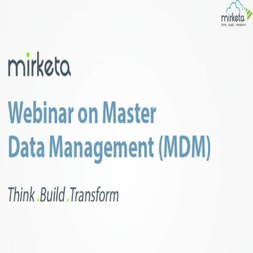 Salesforce Master Data Management Webinar