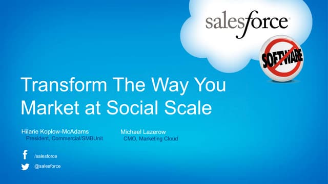 Transform the way you market at soc...