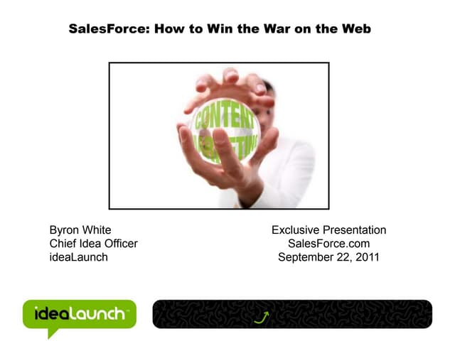 Salesforce: How To Win The War On the Web