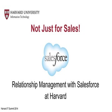 Salesforce presentation for it summit