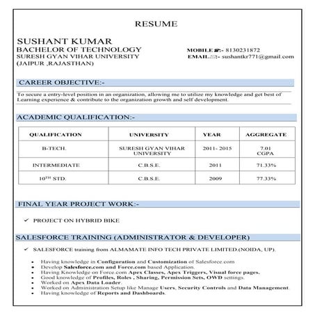 Salesforce administrator and salesforce developer