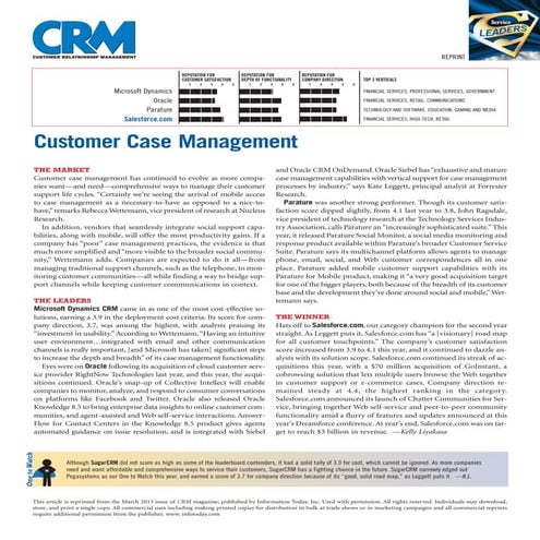 Salesforce service leader award