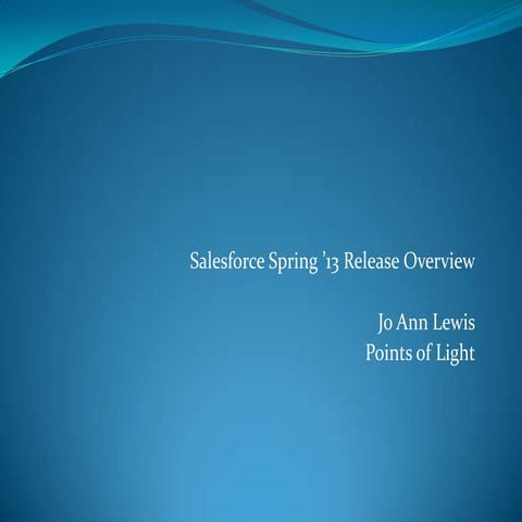 Salesforce Spring 13 for Nonprofits