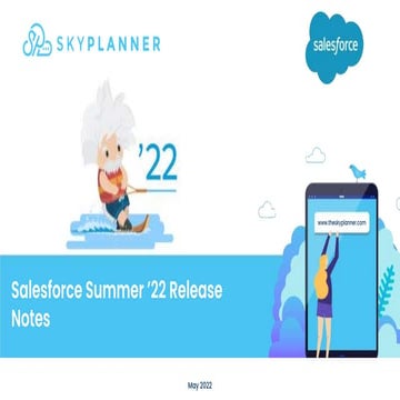 Salesforce Summer ’22 Release Notes - Highlights