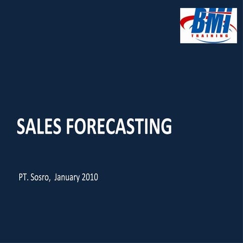 Sales forecasting
