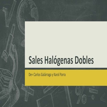 Sales Halógenas Básicas de Química y Biología | PPTX