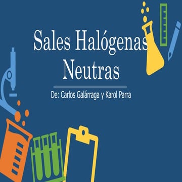 Sales Halógenas Básicas de Química y Biología | PPTX