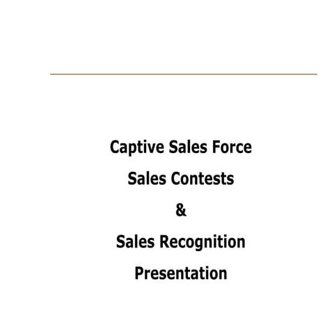 Sales Incentive program examples