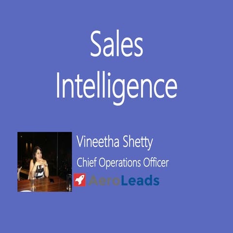 Sales intelligence