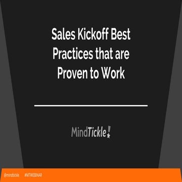 [MTWebinar] 5 Sales kickoff best practices that are proven to work