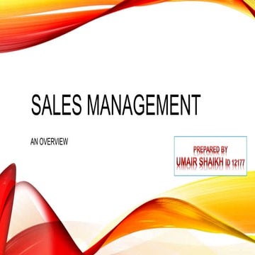 Sales management