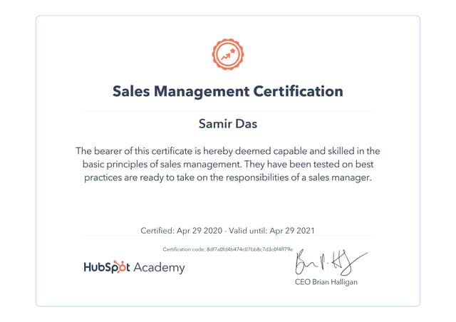 Sales Management Certification HubSpot PPT Sales Management Certification HubSpot PPT